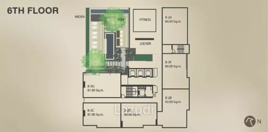 2 Bed 2 Bath 82.50 SQ.M. Quattro by Sansiri