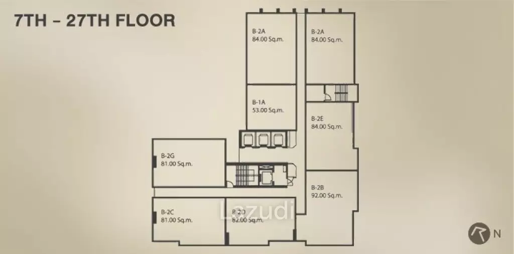 2 Bed 2 Bath 82.50 SQ.M. Quattro by Sansiri