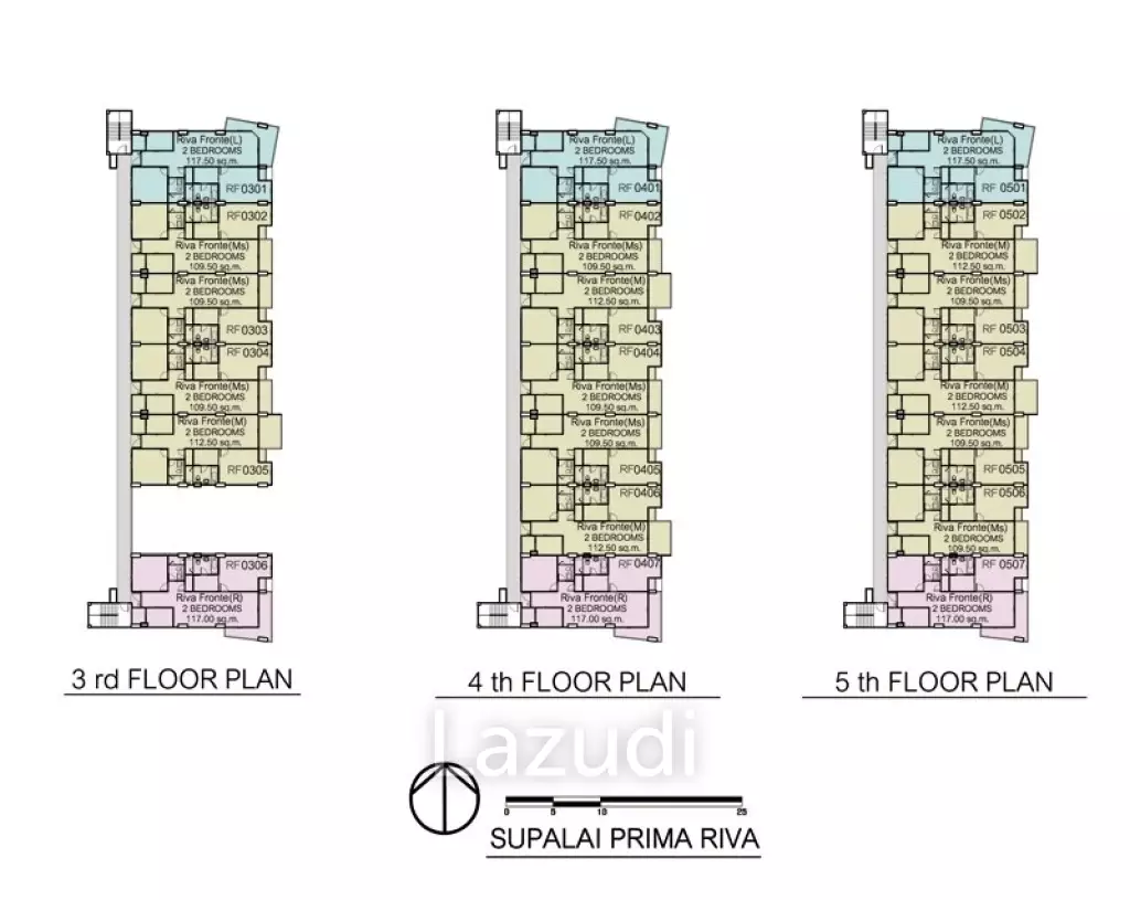 1 Bed 1 Bath 70.50 SQ.M. Supalai Prima Riva