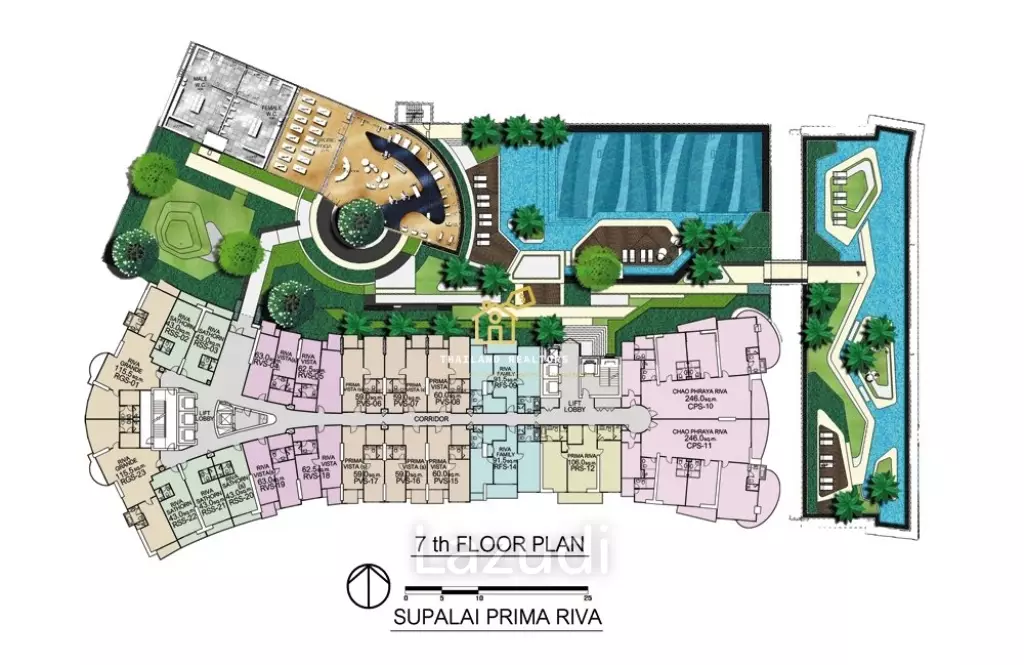 1 Bed 1 Bath 70.50 SQ.M. Supalai Prima Riva