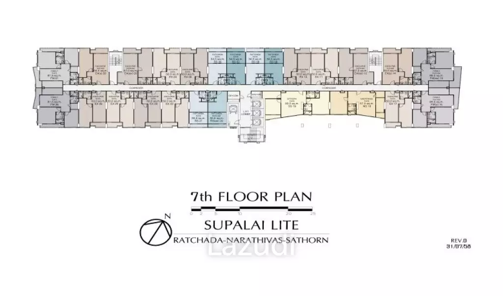 Studio Office 41.50 SQ.M. Supalai Lite Ratchada - Naradhiwas - Sathon
