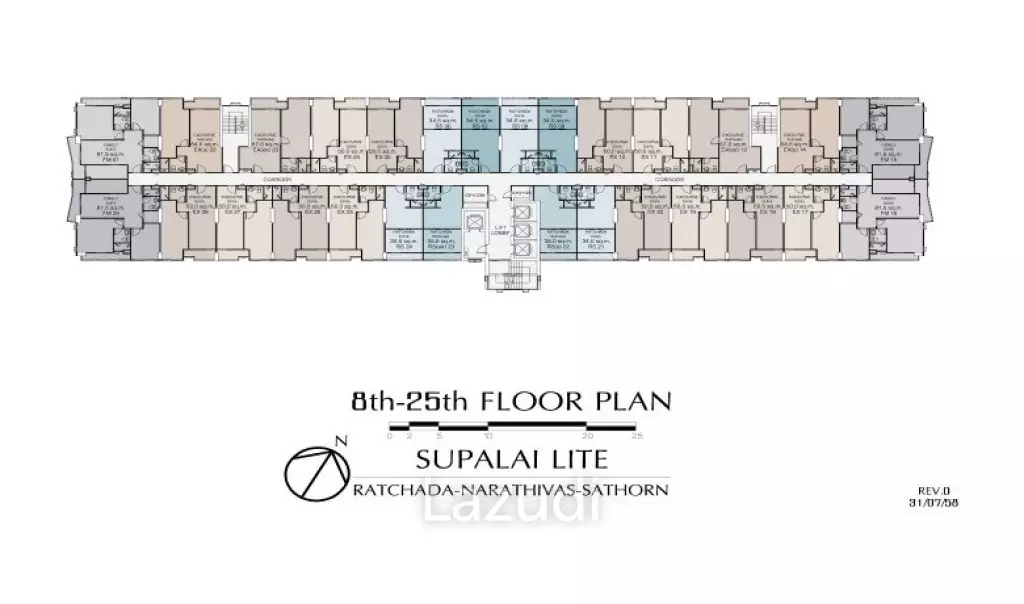 Studio Office 41.50 SQ.M. Supalai Lite Ratchada - Naradhiwas - Sathon