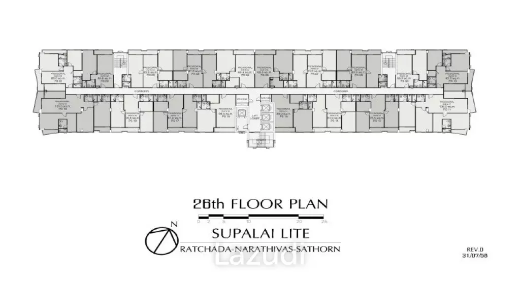 Studio Office 41.50 SQ.M. Supalai Lite Ratchada - Naradhiwas - Sathon