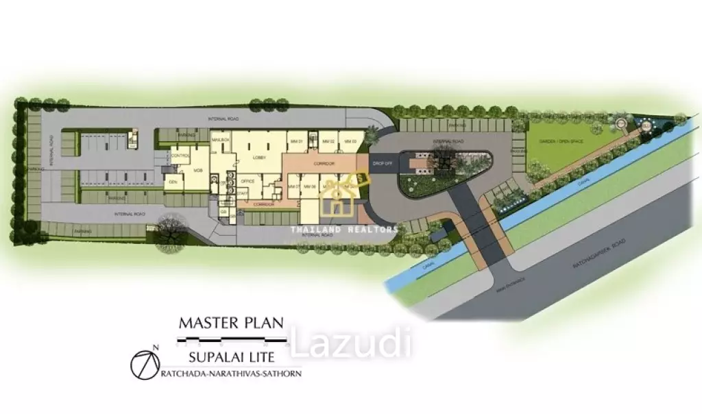 Studio Office 41.50 SQ.M. Supalai Lite Ratchada - Naradhiwas - Sathon