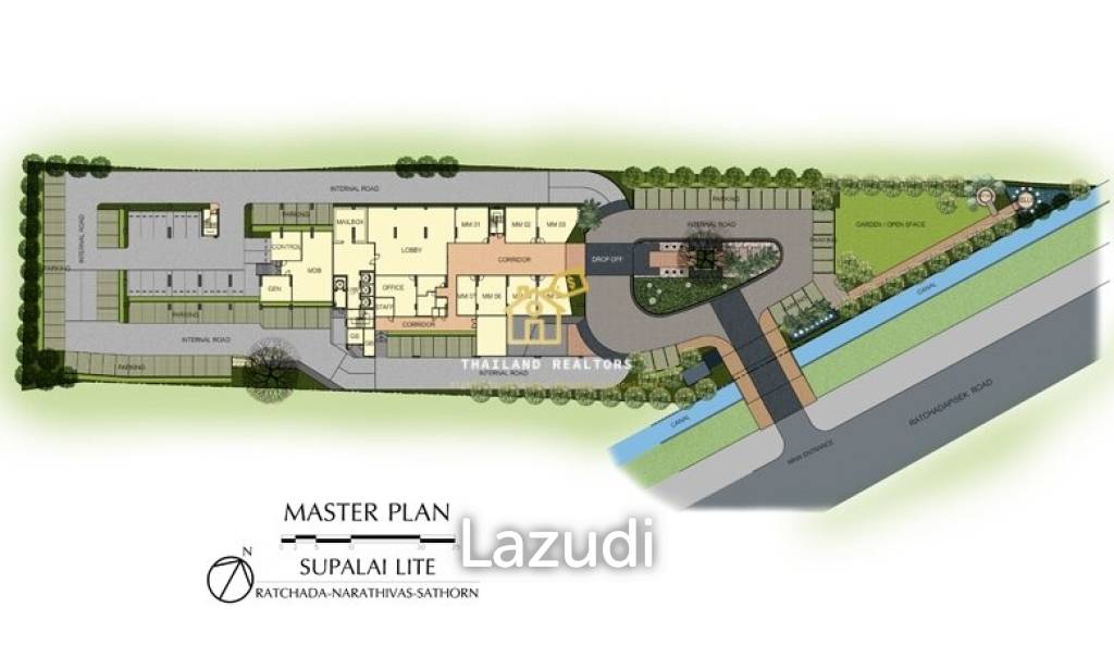 Studio Office 41.50 SQ.M. Supalai Lite Ratchada - Naradhiwas - Sathon