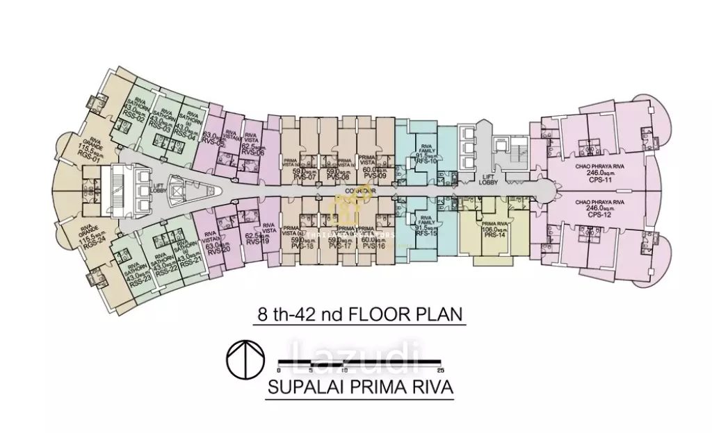 2 Bed 2 Bath 90 SQ.M. Supalai Prima Riva