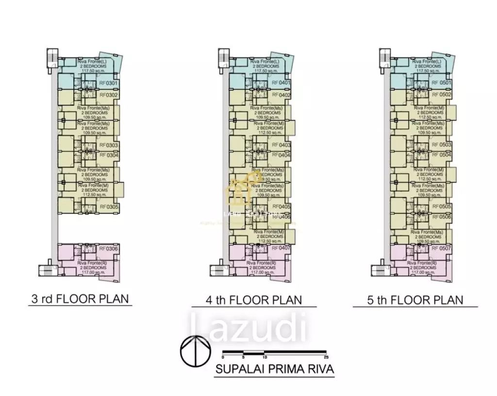 2 Bed 2 Bath 90 SQ.M. Supalai Prima Riva