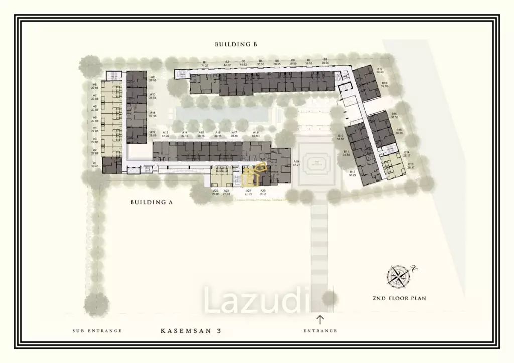 1 Bed 1 Bath 38 SQ.M The Reserve - Kasemsan 3