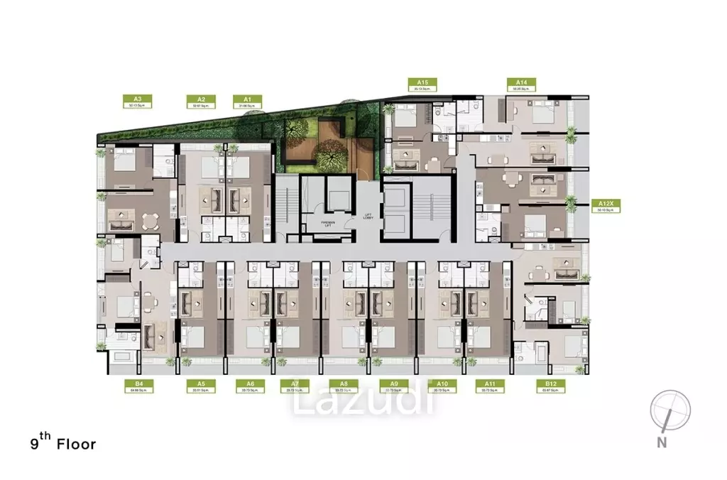 1 Bedroom 1 Bathroom 35 SQ.M Noble Revo Silom
