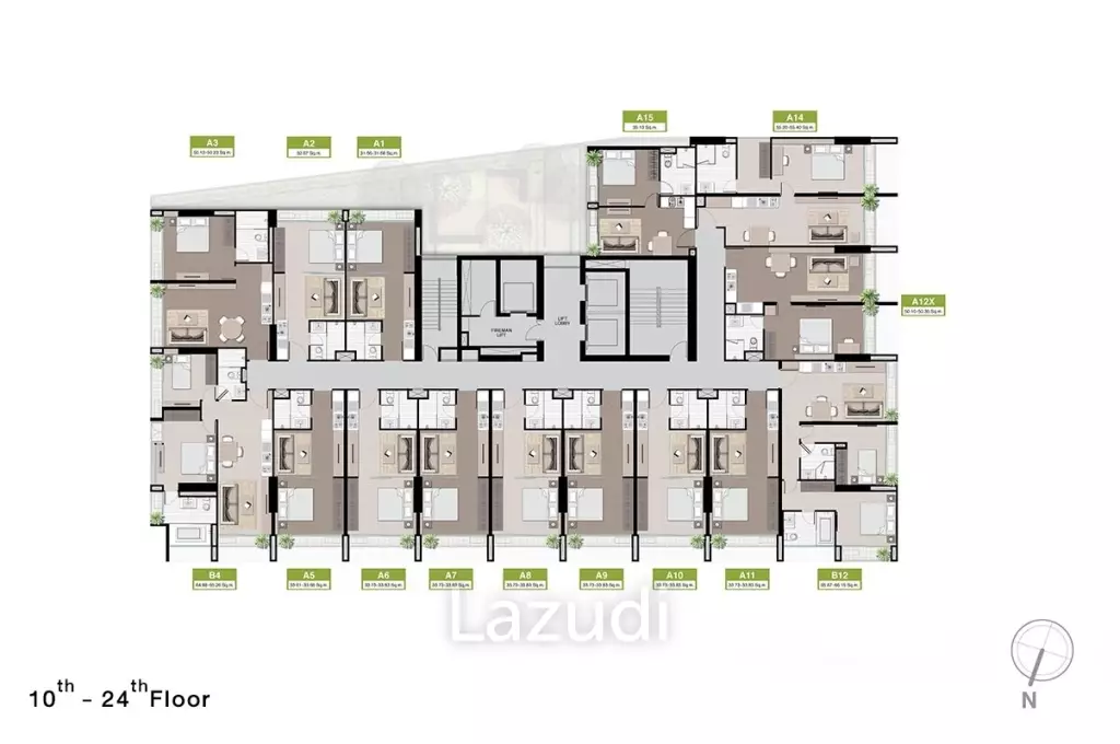 1 Bedroom 1 Bathroom 35 SQ.M Noble Revo Silom