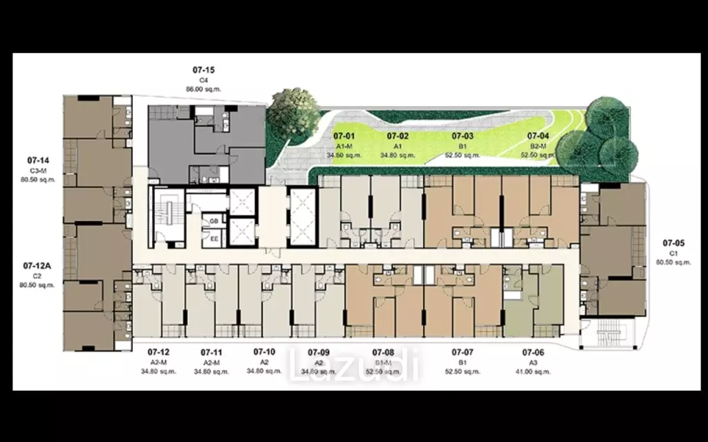 1 Bed 1 Bath 35.42 SQ.M IDEO Mobi Sukhumvit 66