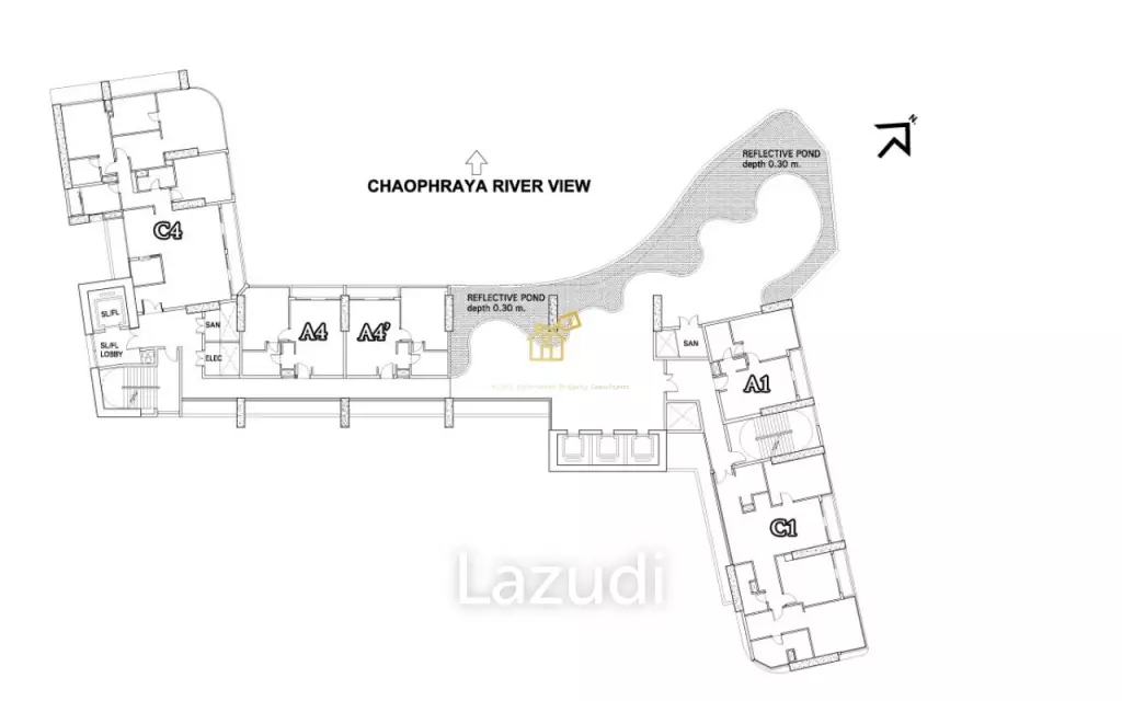 3 Bedrooms 4 Bathrooms 160 SQ.M at Menam Residences