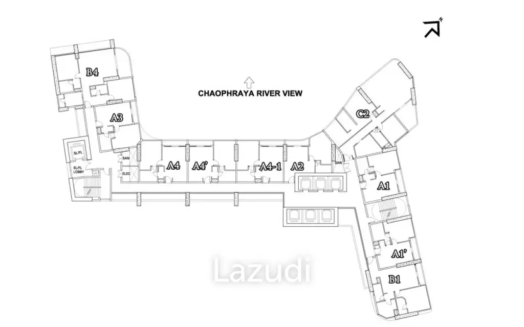 3 Bedrooms 4 Bathrooms 160 SQ.M at Menam Residences