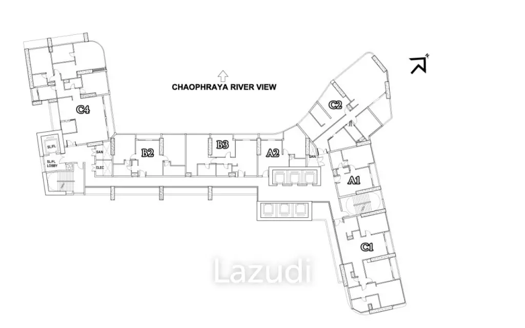 3 Bedrooms 4 Bathrooms 160 SQ.M at Menam Residences