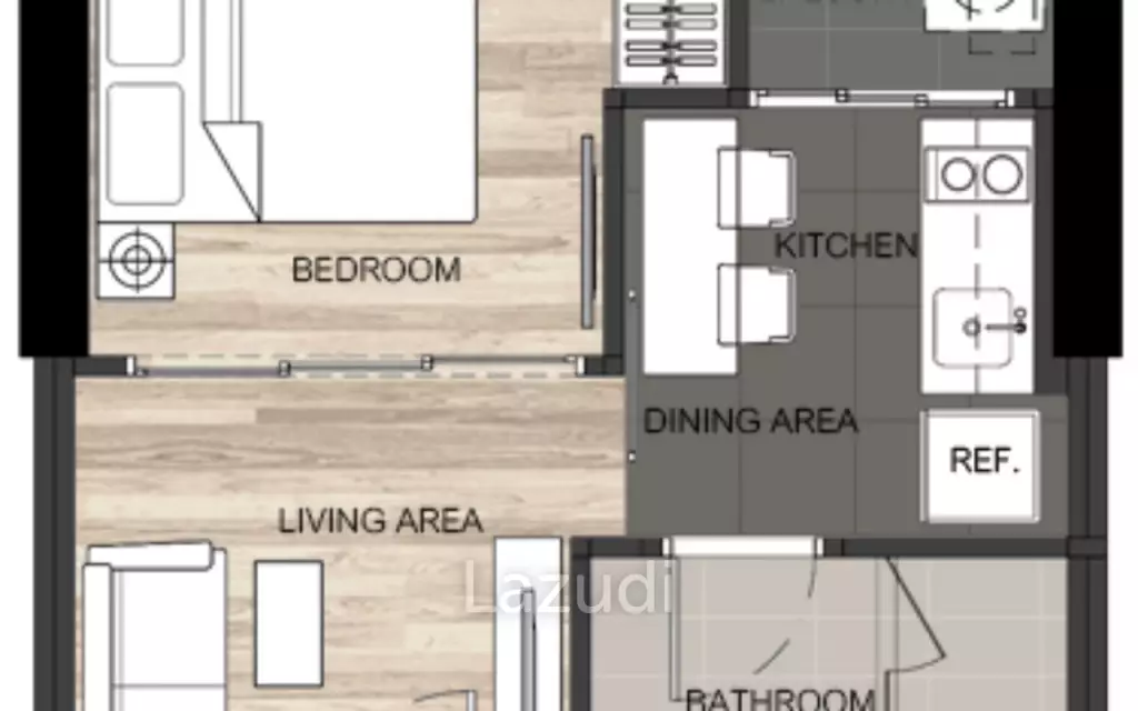 1 Bed 1 Bath 34.48 SQ.M THE LINE Jatujak Mochit