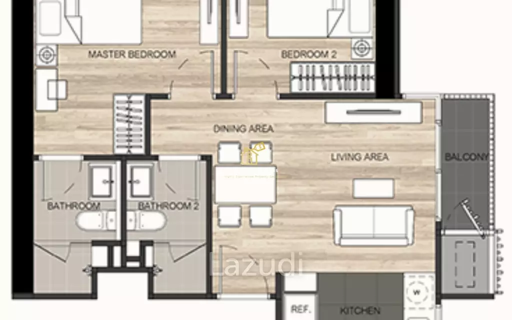 1 Bed 1 Bath 34.48 SQ.M THE LINE Jatujak Mochit