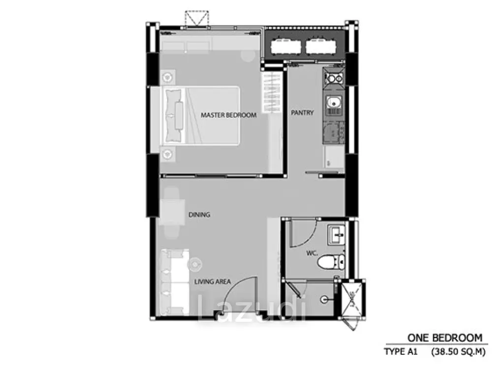 60.58 Sqm 2 Bed 2 Bath Condo for Sale - Rhythm Sathorn - Narathiwas