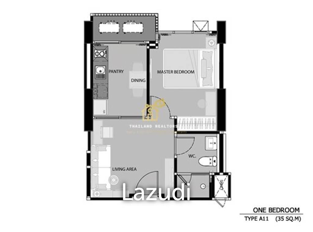 60.58 Sqm 2 Bed 2 Bath Condo for Sale - Rhythm Sathorn - Narathiwas