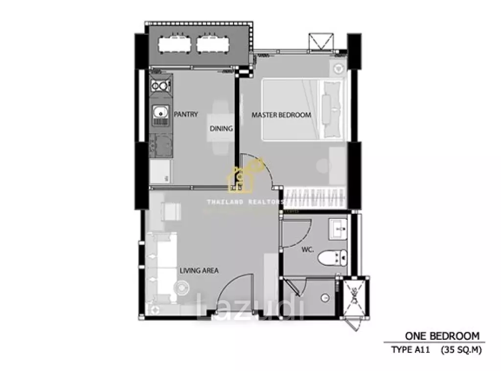 60.58 Sqm 2 Bed 2 Bath Condo for Sale - Rhythm Sathorn - Narathiwas