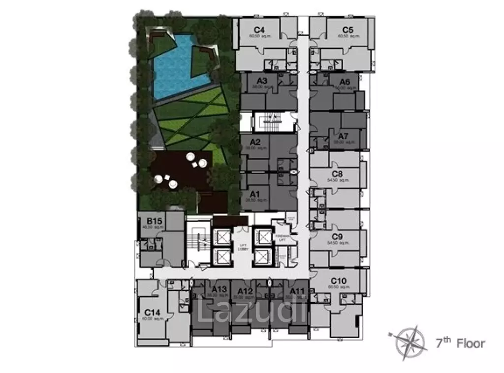 60.58 Sqm 2 Bed 2 Bath Condo for Sale - Rhythm Sathorn - Narathiwas