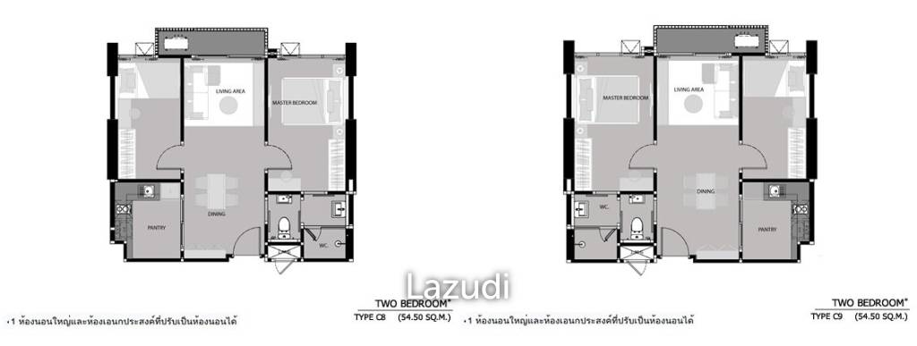 60.58 Sqm 2 Bed 2 Bath Condo for Sale - Rhythm Sathorn - Narathiwas