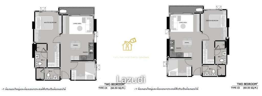 60.58 Sqm 2 Bed 2 Bath Condo for Sale - Rhythm Sathorn - Narathiwas