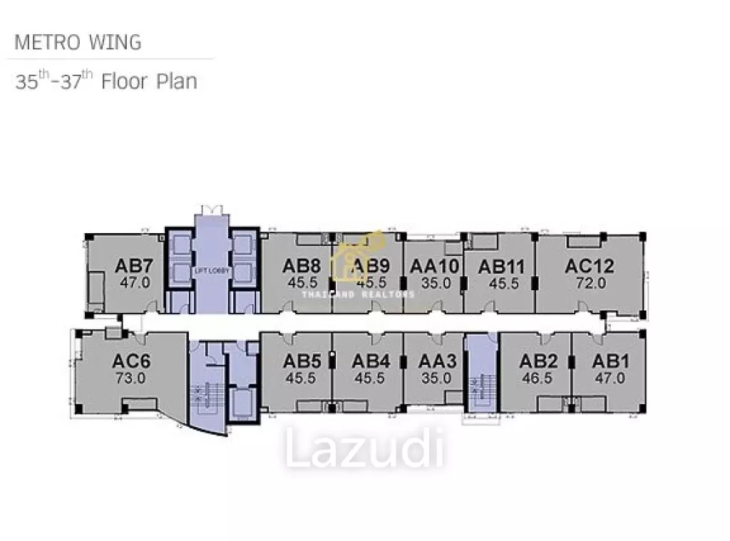 1 Bed 1 Bath 46 SQ.M at Rhythm Ratchada
