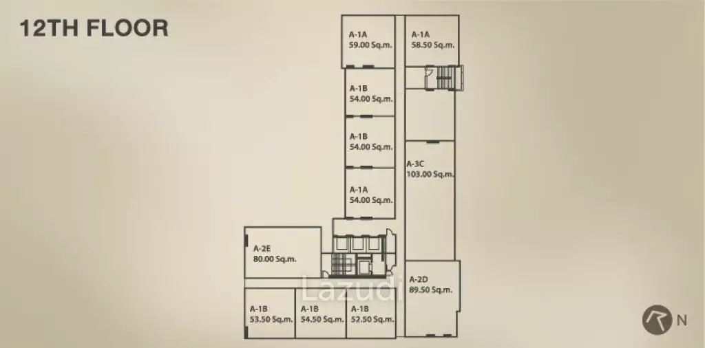 2 Bedroom 2 Bathroom 83 SQ.M Quattro by Sansiri