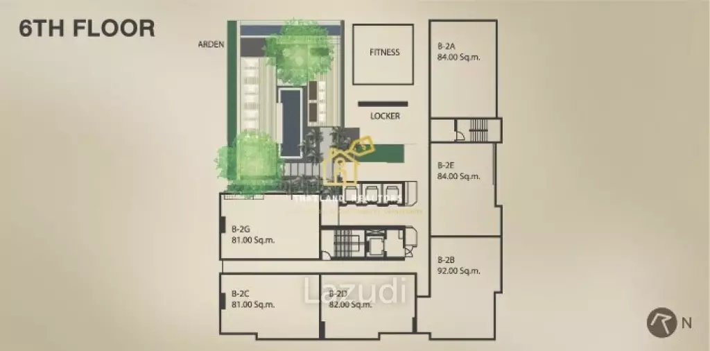 2 Bedroom 2 Bathroom 83 SQ.M Quattro by Sansiri