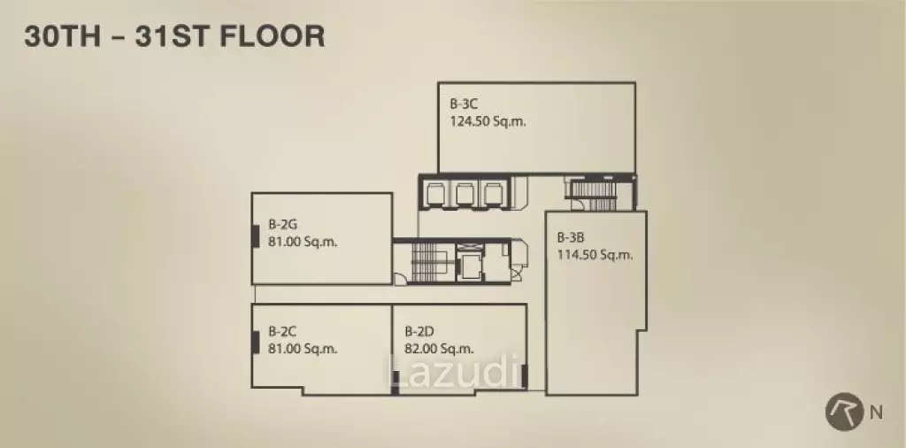 2 Bedroom 2 Bathroom 83 SQ.M Quattro by Sansiri