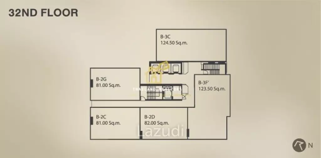 2 Bedroom 2 Bathroom 83 SQ.M Quattro by Sansiri