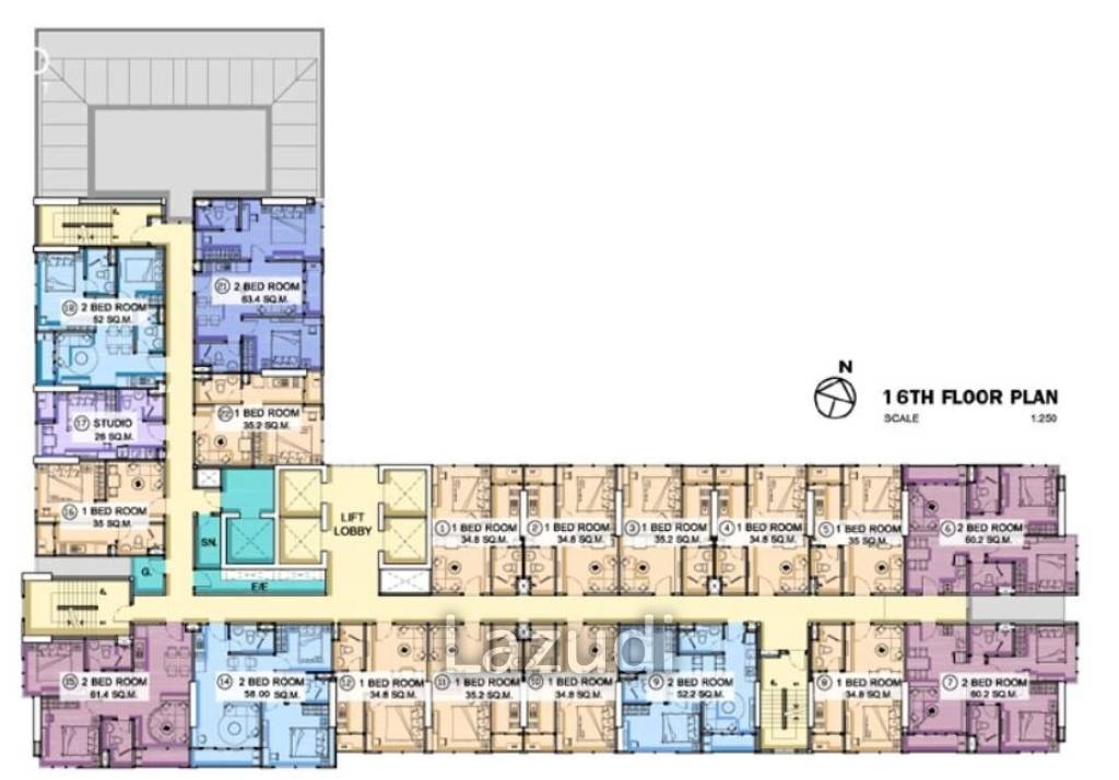 1 Bedroom 1 Bathroom 34 SQ.M Diamond Sukhumvit