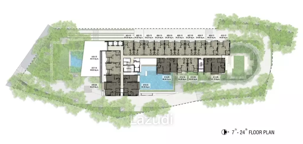 1 Bed 1 Bath 35 SQ. M The Room Sukhumvit 69