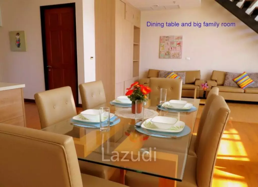 SPACIOUS 3 BEDROOM DUPLEX CONDO WITH DIRECT POOL ACCESS AT THE BOAT HOUSE HUA HIN