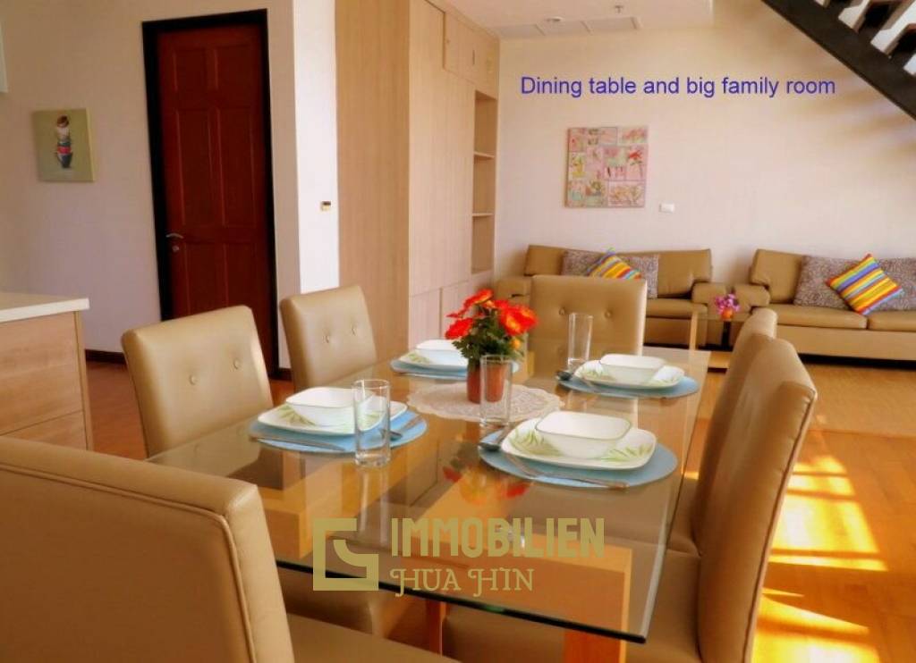 SPACIOUS 3 BEDROOM DUPLEX CONDO WITH DIRECT POOL ACCESS AT THE BOAT HOUSE HUA HIN