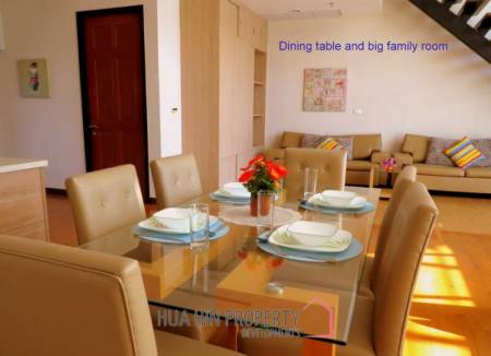 SPACIOUS 3 BEDROOM DUPLEX CONDO WITH DIRECT POOL ACCESS AT THE BOAT HOUSE HUA HIN