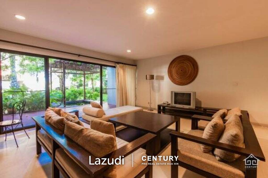 SANTI PURA : Ground floor 3 bed condo with garden jacuzzi and sundeck