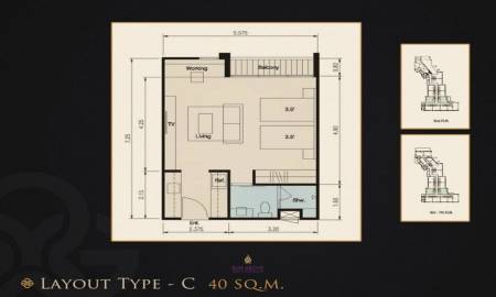 Studio 1 Bath 40 SQ.M Surin Sands Condominium