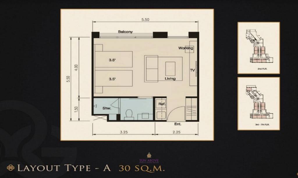 Studio 1 Bath 30 SQ.M Surin Sands Condominium