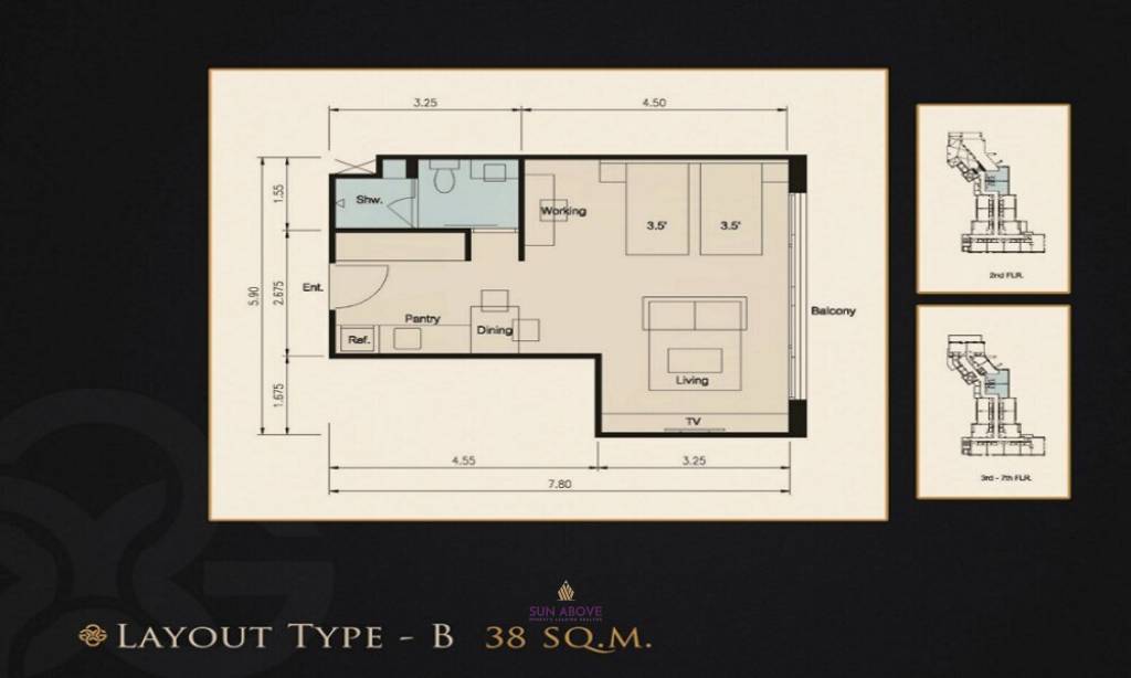 Studio 1 Bath 38 SQ.M Surin Sands Condominium