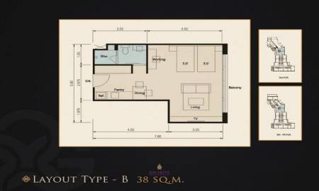 Studio 1 Bath 38 SQ.M Surin Sands Condominium