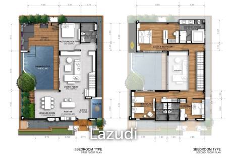 3 Bed 3 Bath 240.72 SQ.M The Panora Phuket Villa