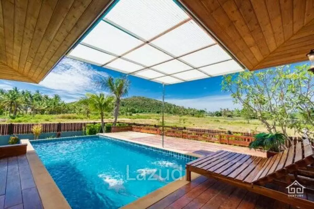 Panoramic Countryside View : 3 Bed Villa with Pool in Pak Nam Pran