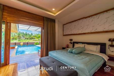 Panoramic Countryside View : 3 Bed Villa with Pool in Pak Nam Pran