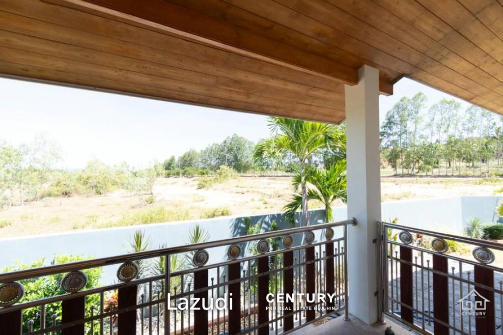 Panoramic Countryside View : 3 Bed Villa with Pool in Pak Nam Pran