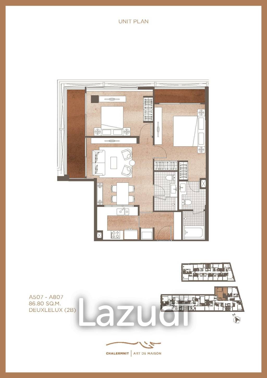 2 Beds 86.17 SQM, Chalermnit Art De Maison