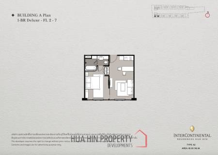 1 bed 45SQM Intercontinental Residences Hua Hin