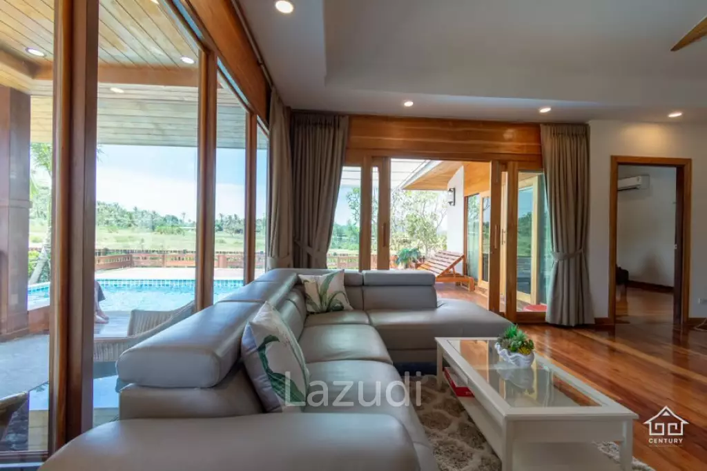 10 Rai land with 3 Bed pool villa Stunning mountain View