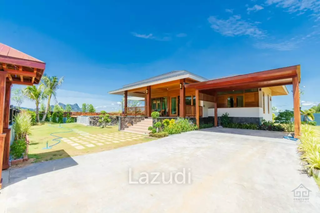 10 Rai land with 3 Bed pool villa Stunning mountain View