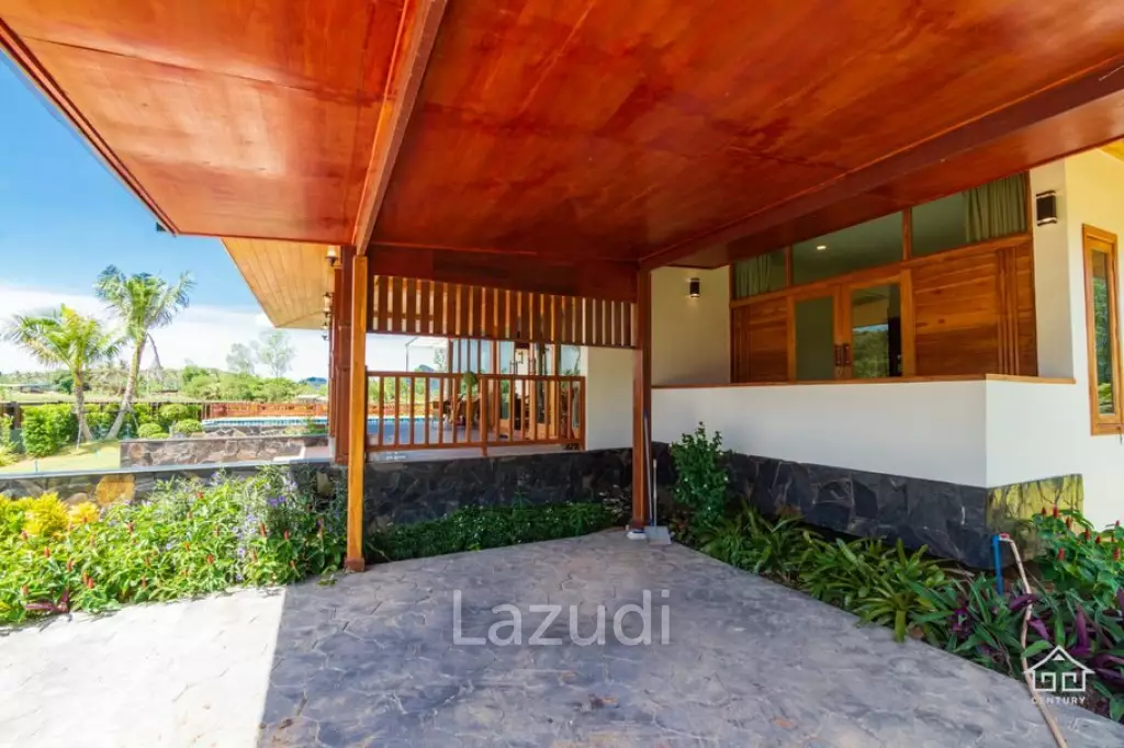 10 Rai land with 3 Bed pool villa Stunning mountain View